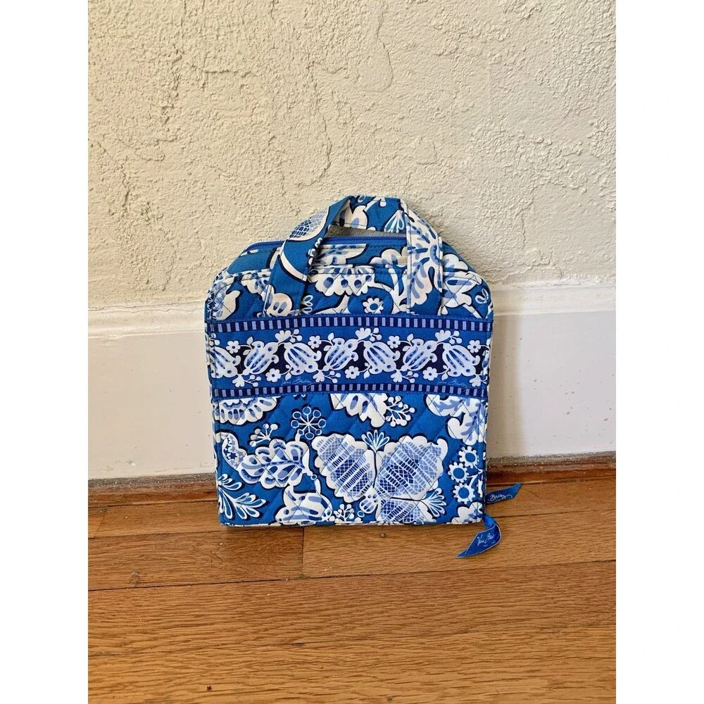 Vera Bradley Toiletry & Makeup Bags – Blue Lagoon & Bali Gold – Retired Prints